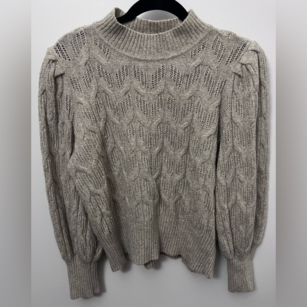 Express Taupe Cable Knit Women's Sweater